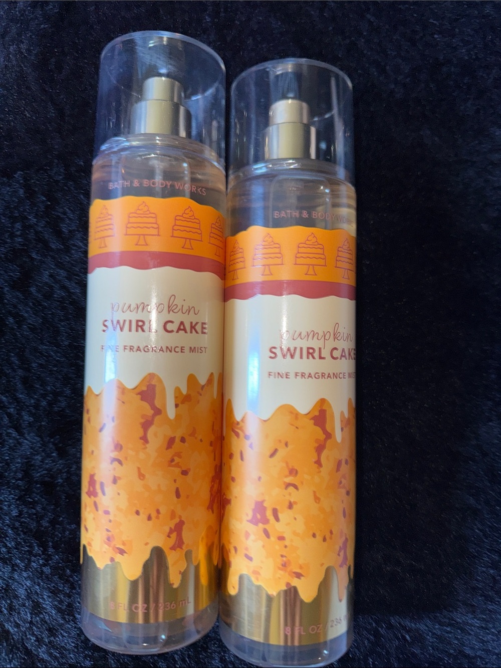 Bath & Body Works Pumpkin Swirl Cake Fine Fragrance Mist - x2 bnib